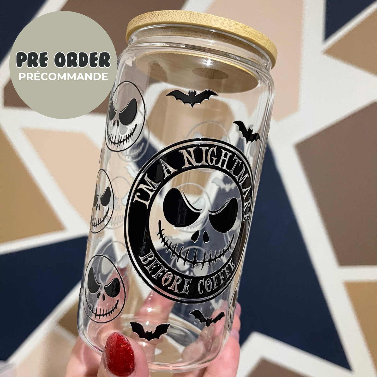 *PREORDER* NIGHTMARE BEFORE MY COFFEE GLASS